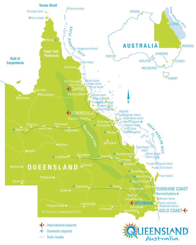 Great Barrier reef map